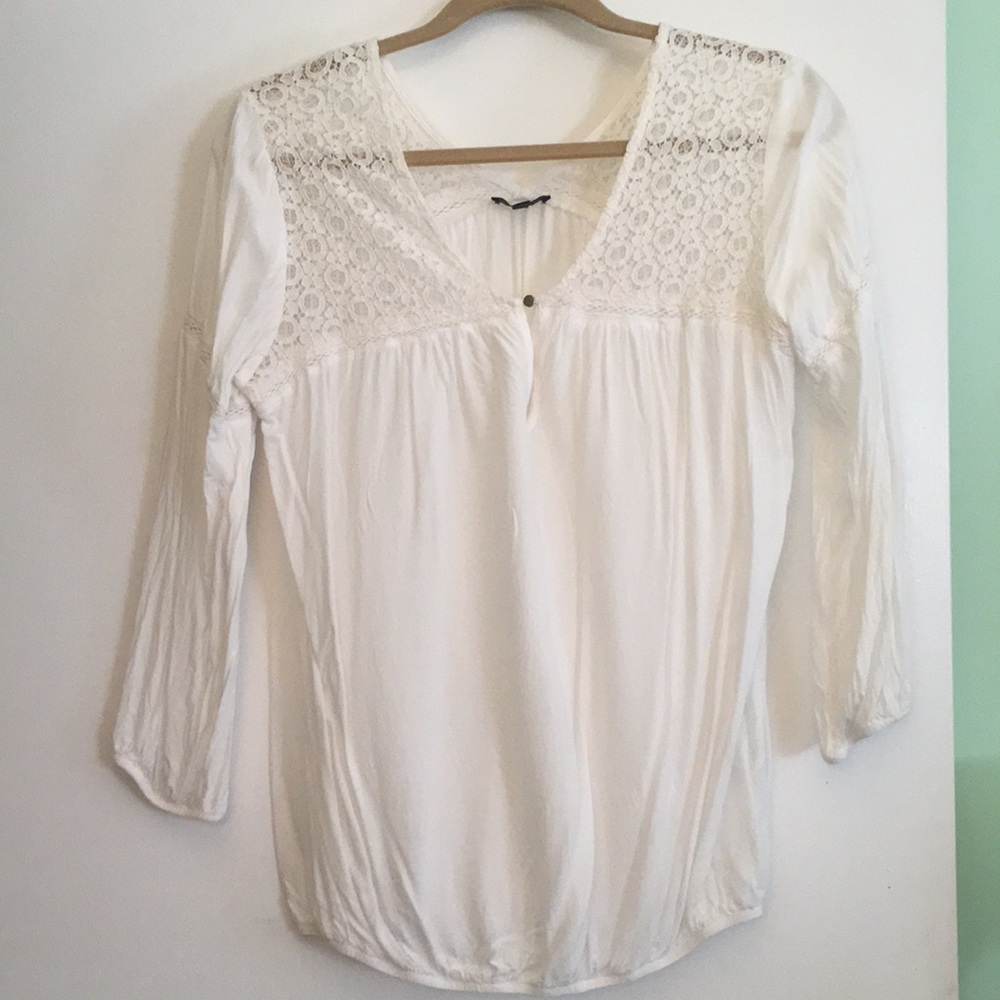 White flowy blouse